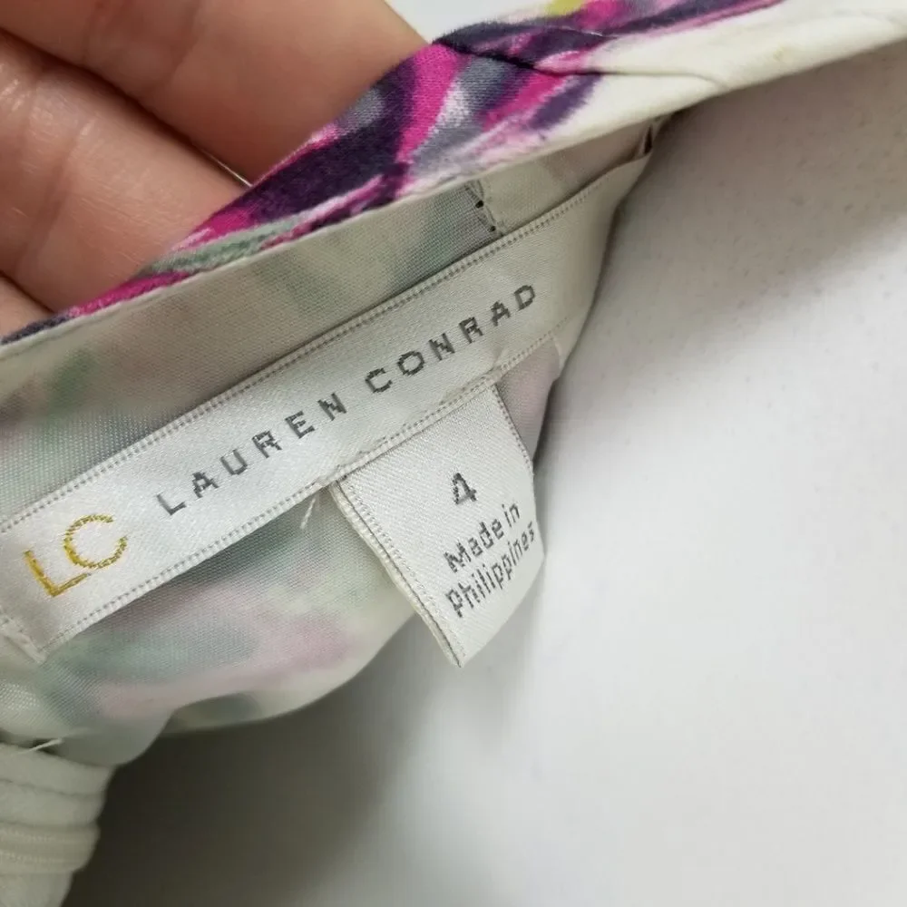 Lauren Conrad Floral Fit & Flare Bow Back Dress